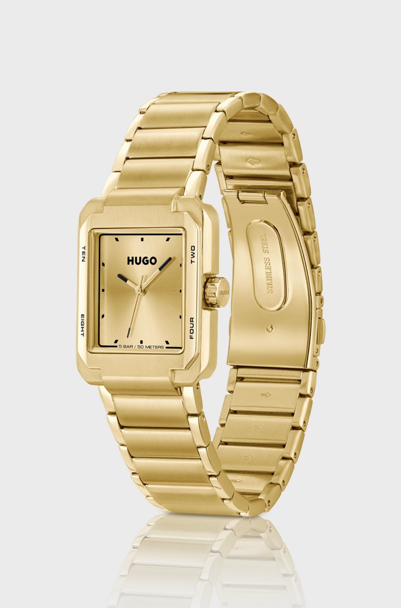 Hugo Boss Reloj En Tono Dorado Con Pulsera De Eslabones