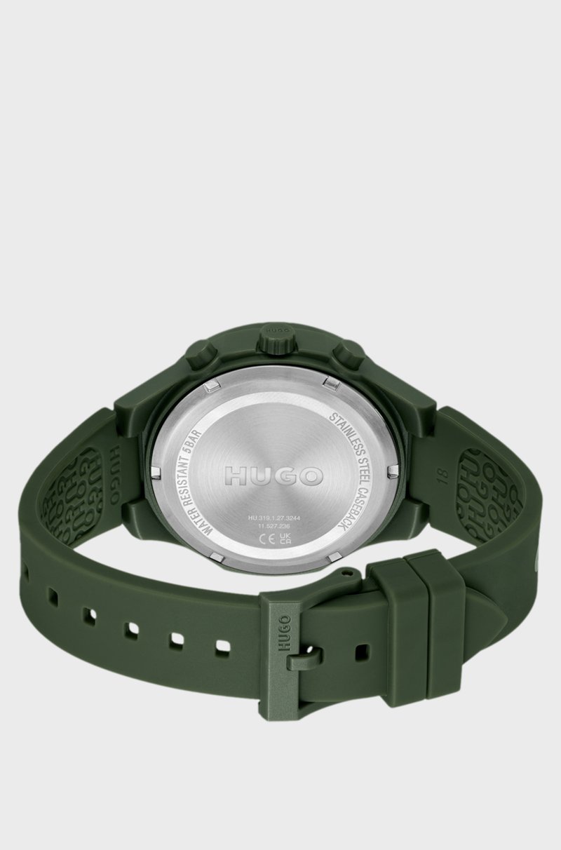 Hugo Boss Reloj Verde Con Correa De Silicona Con Logo