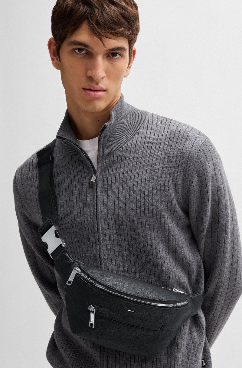 Hugo Boss Riñonera De Piel Sintética Granulada Con Logotipo Grabado