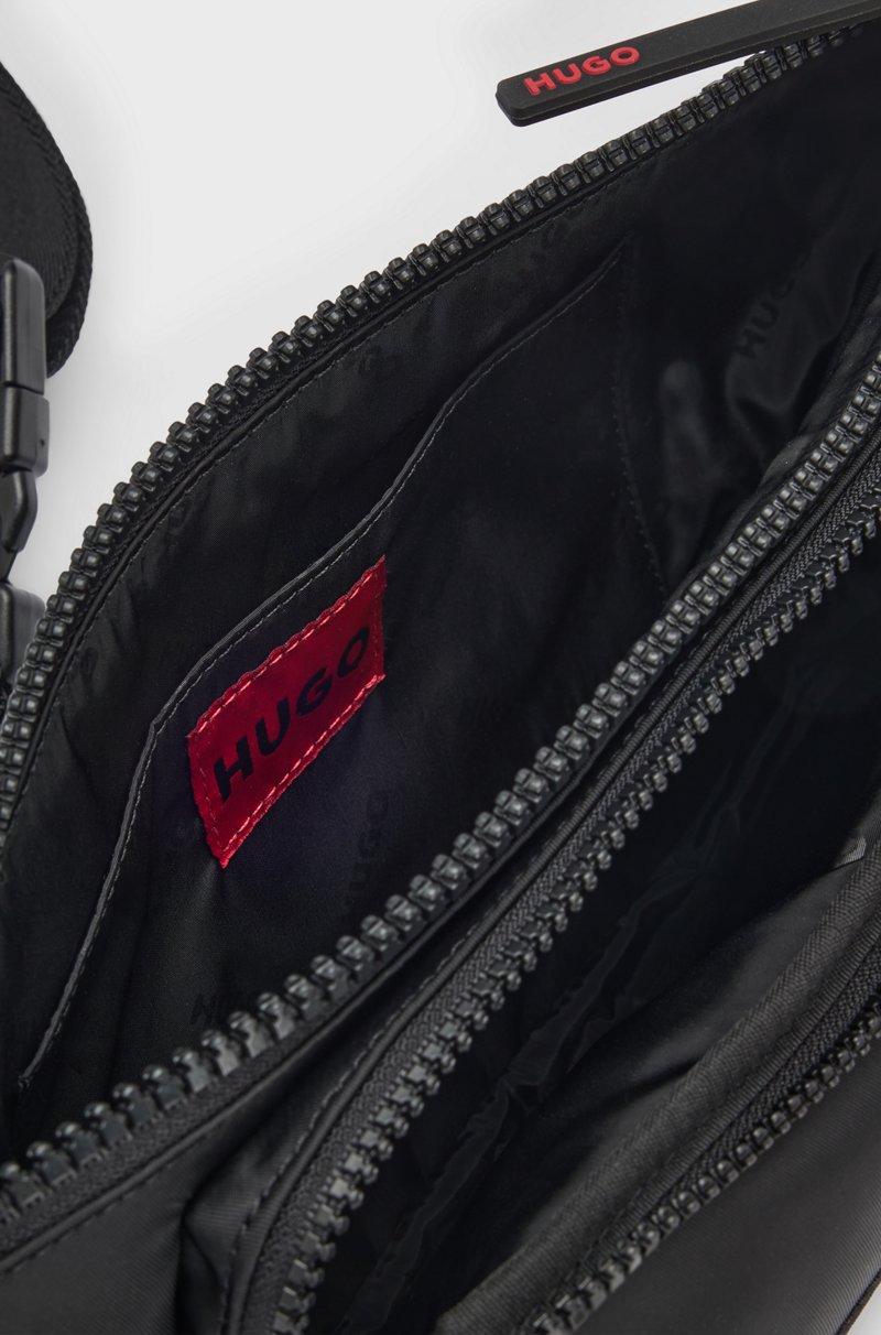 Hugo Boss Riñonera De Sarga Mate Con Bolsillos Con Solapa