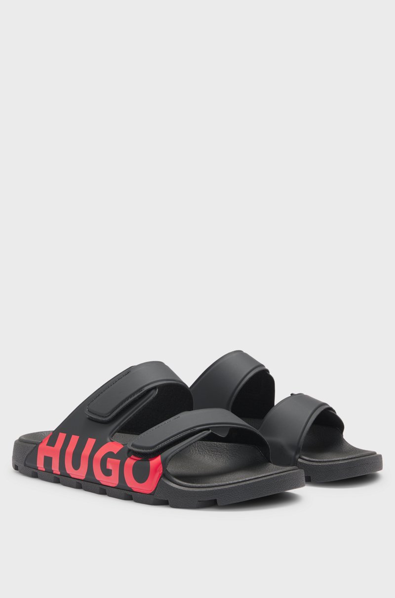 Hugo Boss Sandalias con logo y dos tiras de cierre por contacto