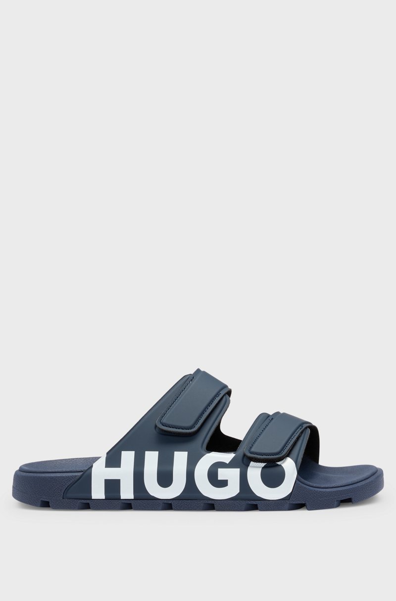 Hugo Boss Sandalias Con Logo Y Dos Tiras De Cierre Por Contacto