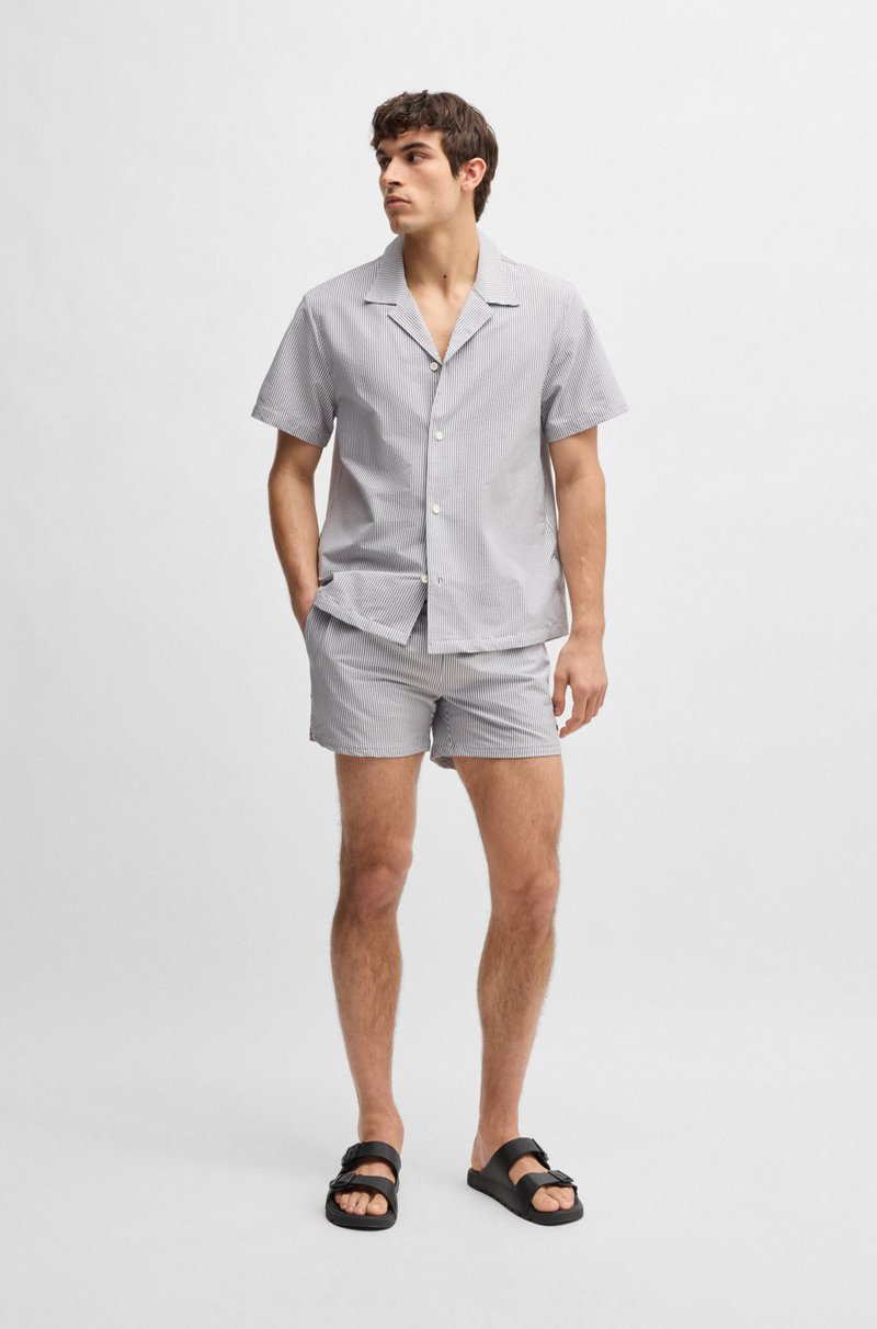 Hugo Boss Sandalias De Dos Tiras Y Empeines Con Estructura Para Todos Los Géneros