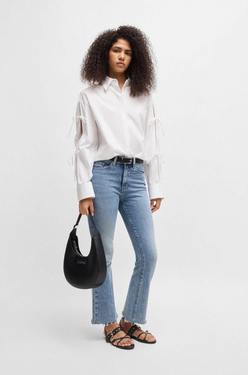 Hugo Boss Sandalias De Piel Con Remaches Y Ojales Metalizados