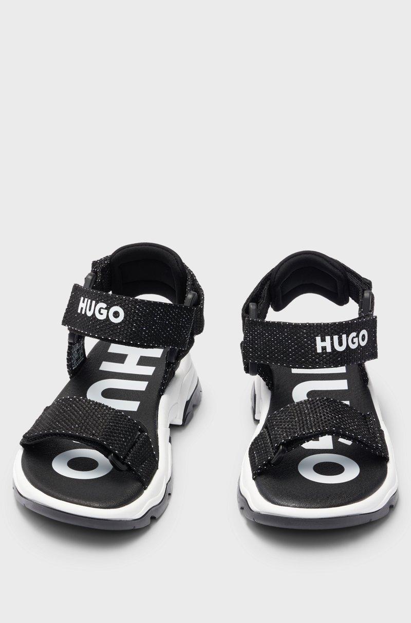 Hugo Boss Sandalias Para Niños Con Tira De La Marca En Dos Tonos