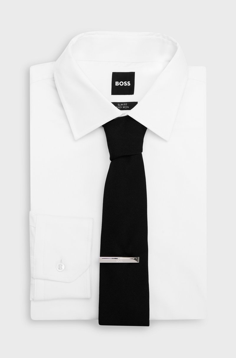 Hugo Boss Set De Alfiler De Corbata Y Gemelos De Latón Con Logo Grabado