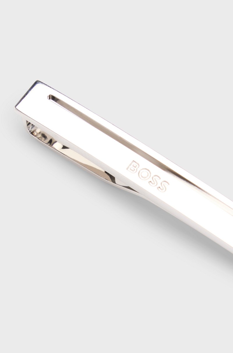 Hugo Boss Set De Alfiler De Corbata Y Gemelos De Latón Con Logo Grabado