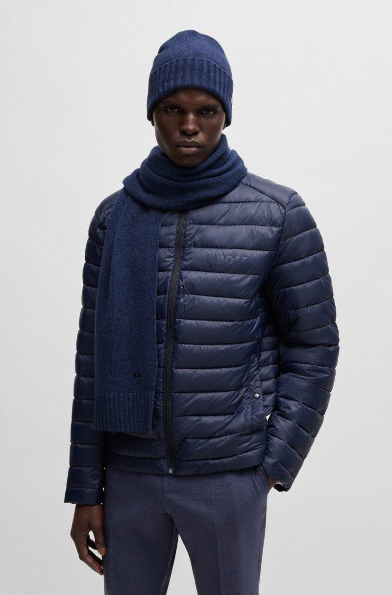 Hugo Boss Set De Regalo De Bufanda Y Gorro De Punto En Mezcla De Lana