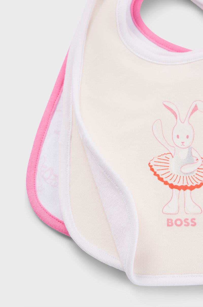 Hugo Boss Set De Tres Baberos Para Bebé Con Logos En Caja De Regalo