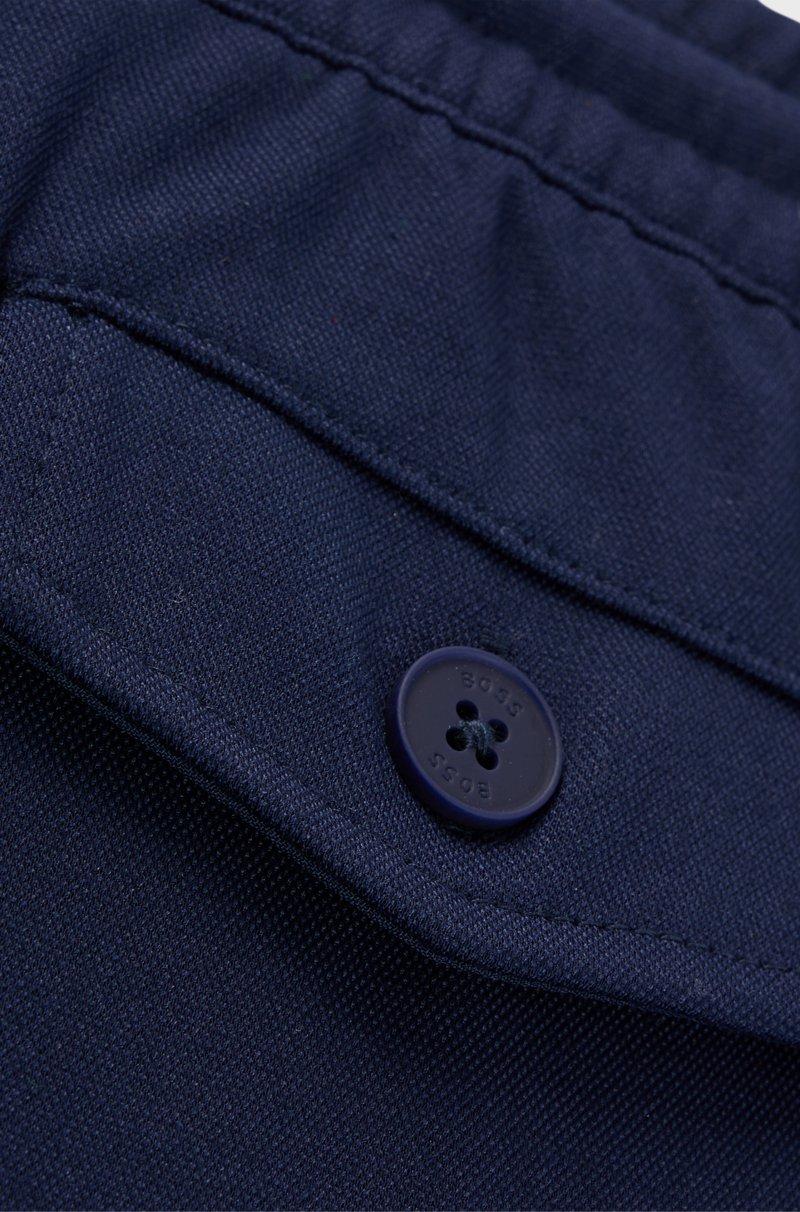 Hugo Boss Shorts Cargo Para Niños En Tejido Elástico Con Cintura Con Cordón