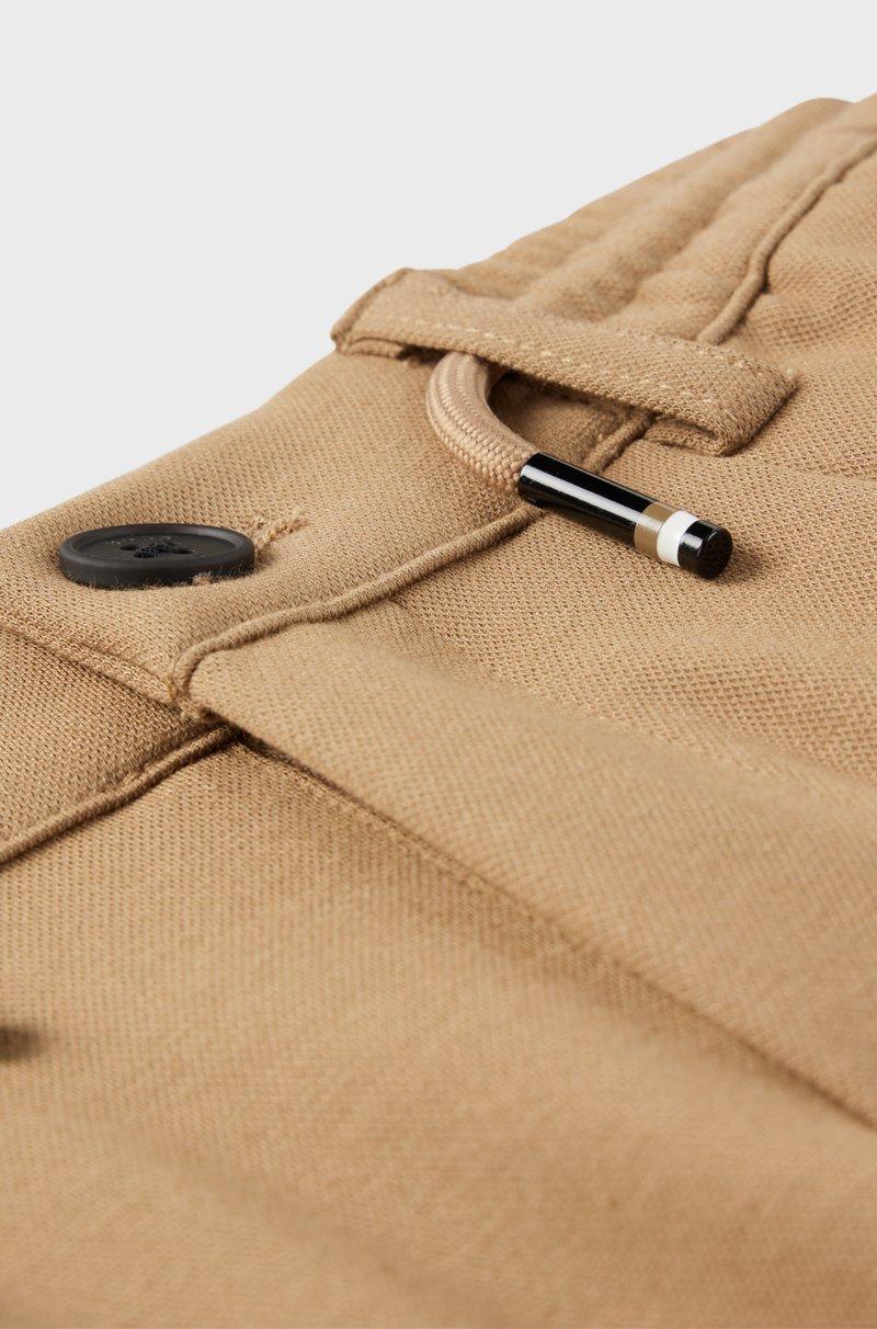 Hugo Boss Shorts Cargo Para Niños En Tejido Elástico Con Cintura Con Cordón