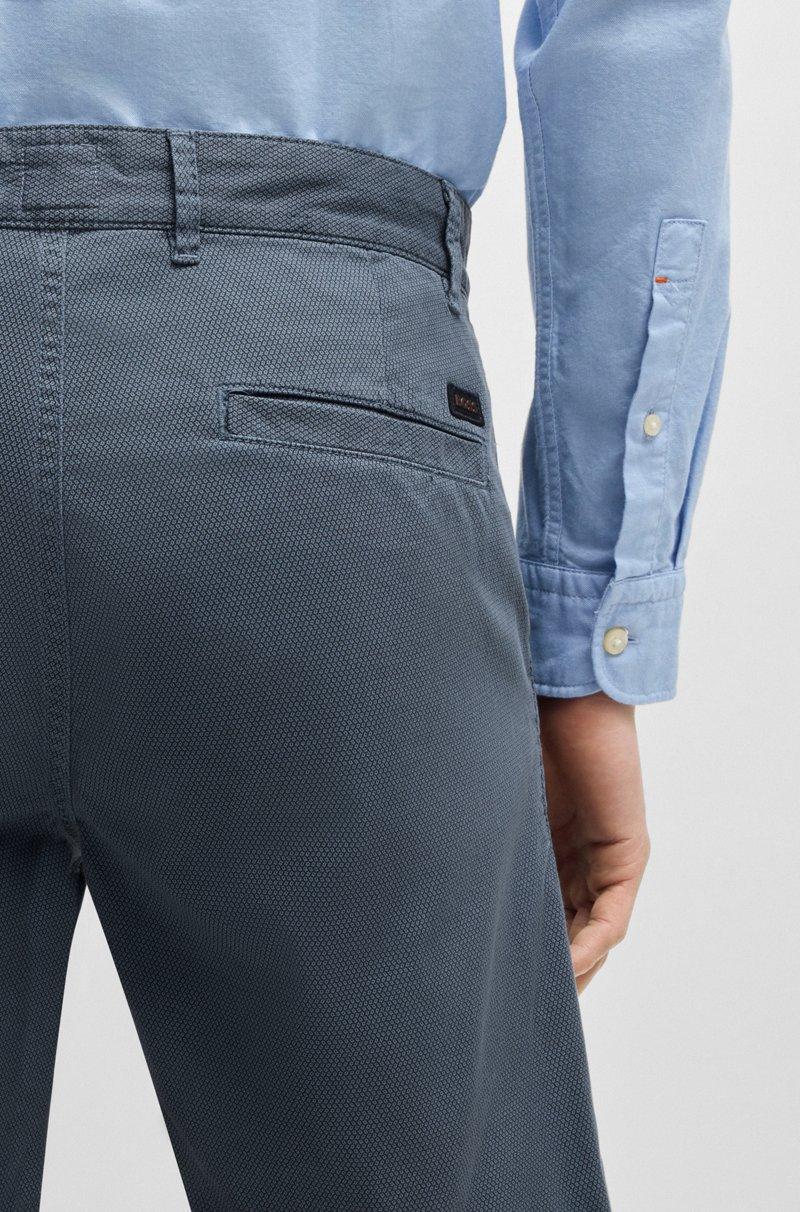 Hugo Boss Shorts Chinos Slim Fit De Sarga De Algodón Elástico