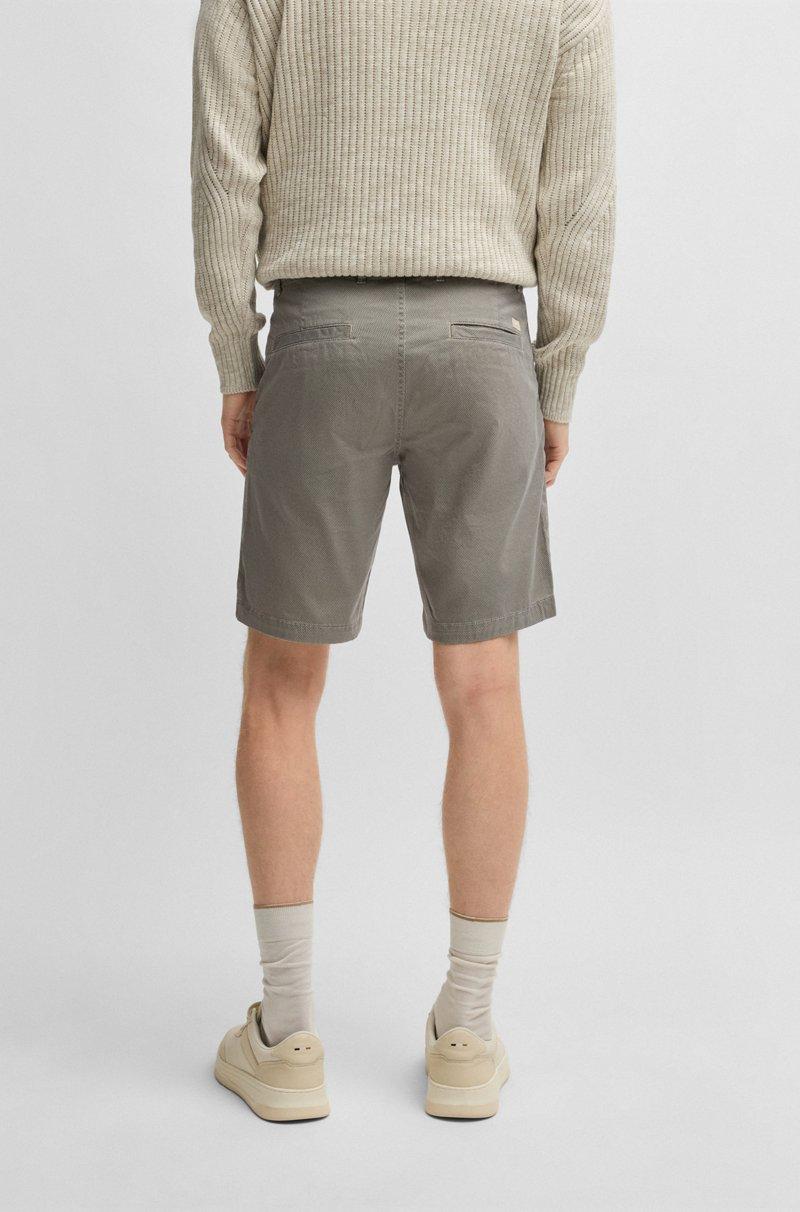 Hugo Boss Shorts Chinos Slim Fit De Sarga De Algodón Elástico