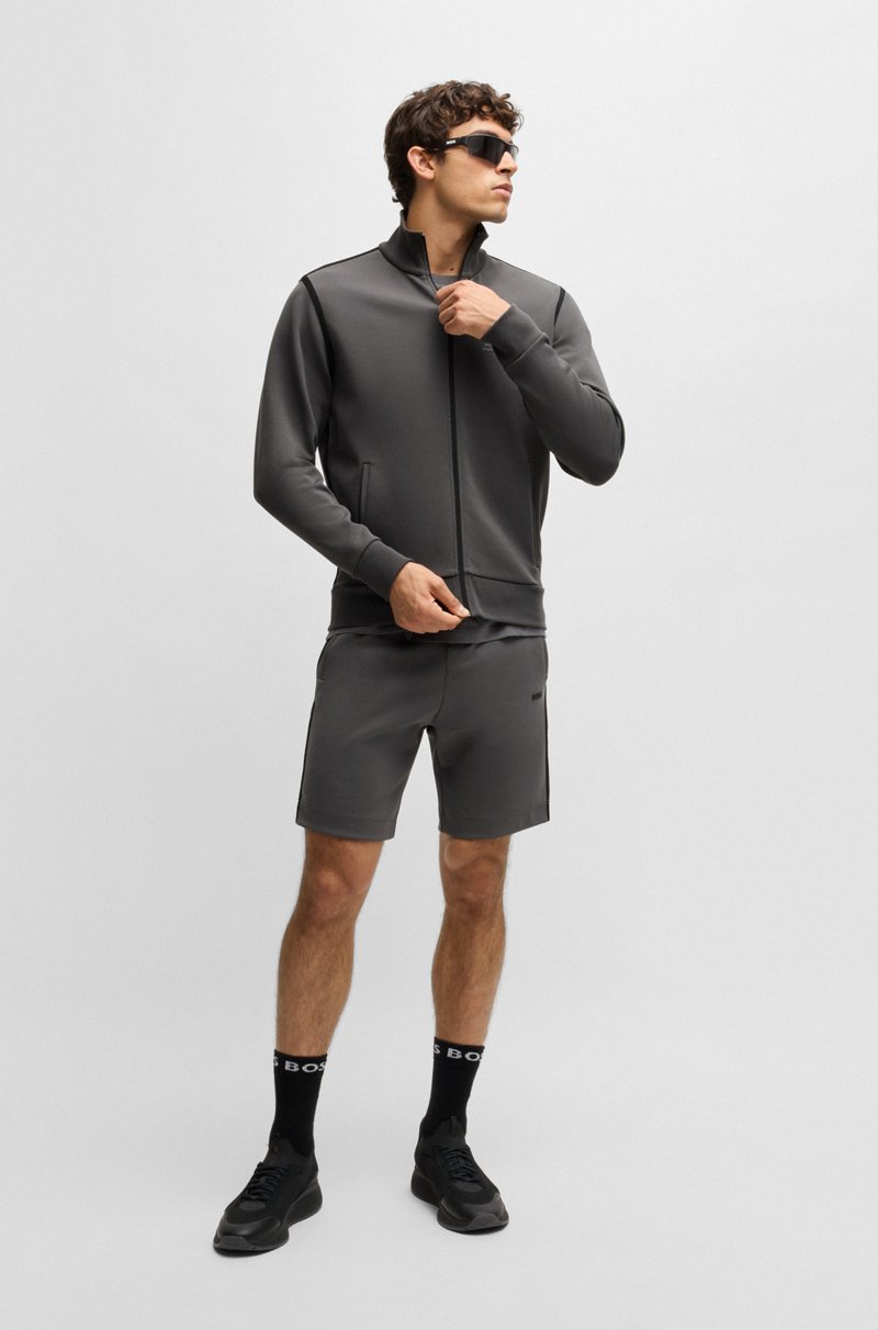 Hugo Boss Shorts Con Cordón Y Detalles De Cinta Y Logo