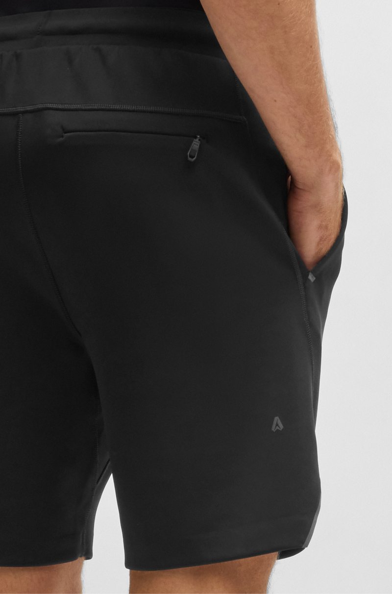 Hugo Boss Shorts De Elástico Activo Con Detalles Reflectantes Decorativos