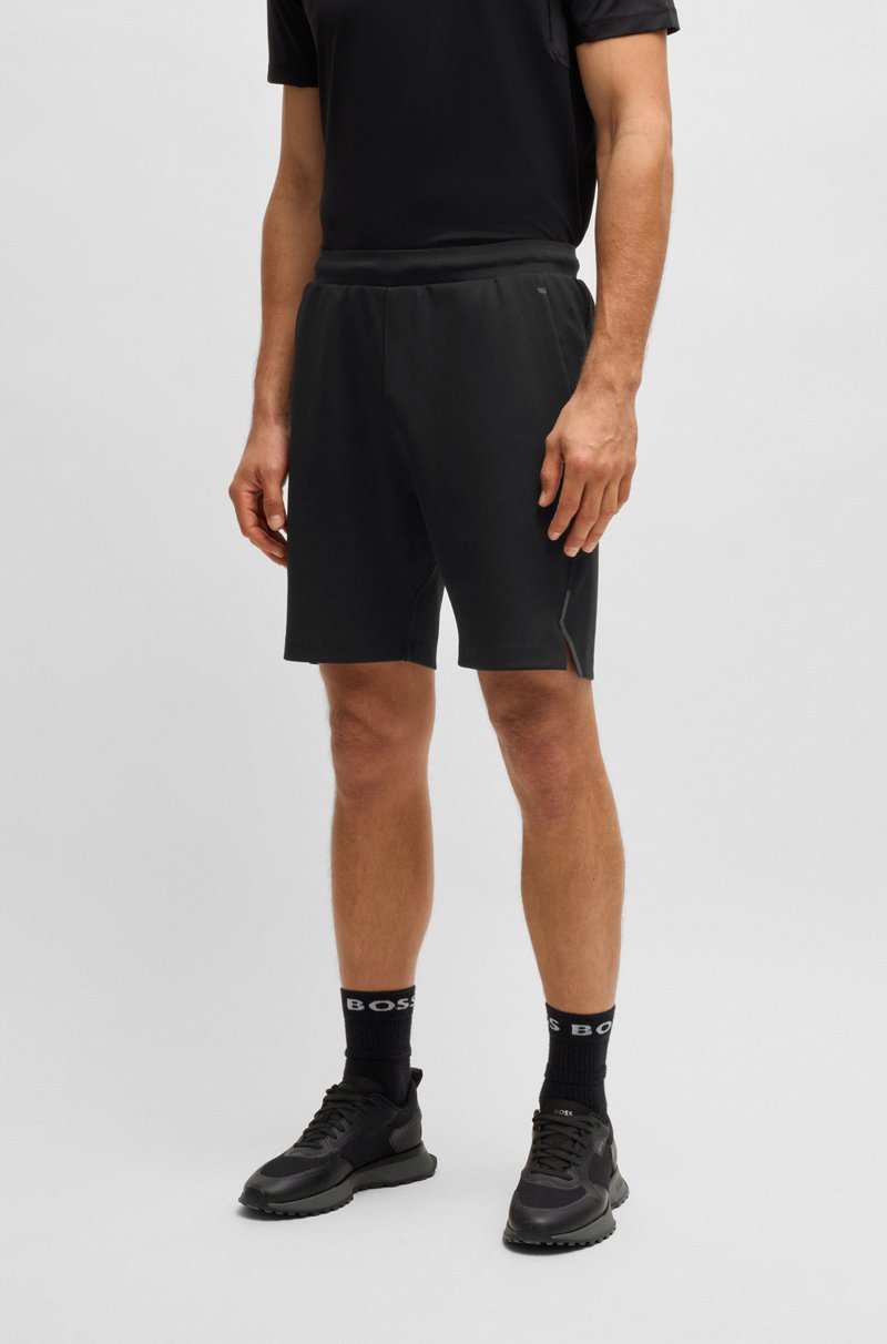 Hugo Boss Shorts de elástico activo con detalles reflectantes decorativos