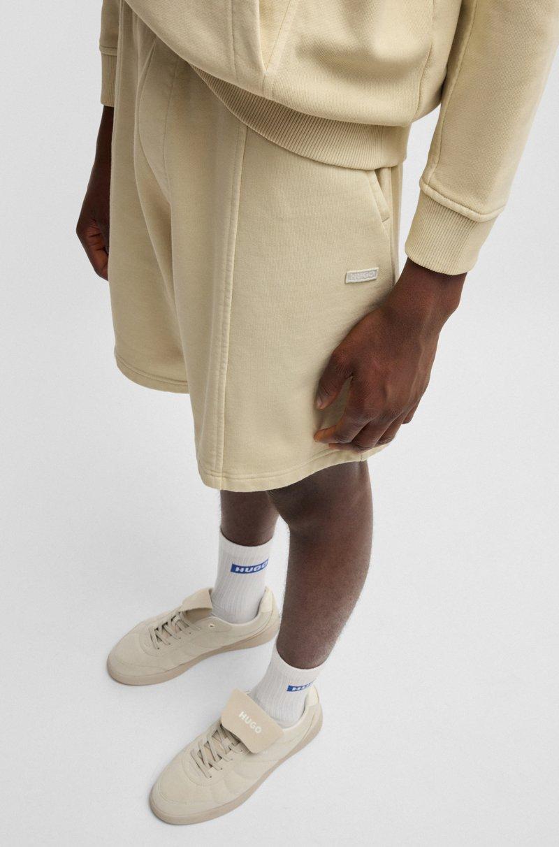 Hugo Boss Shorts De Felpa De Algodón Con Ojales Vintage