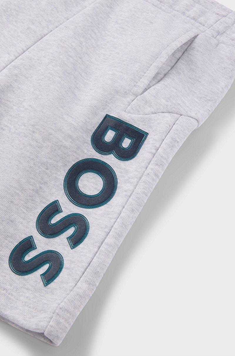 Hugo Boss Shorts De Forro Polar Con Logo Estampado En Alta Definición Para Niños