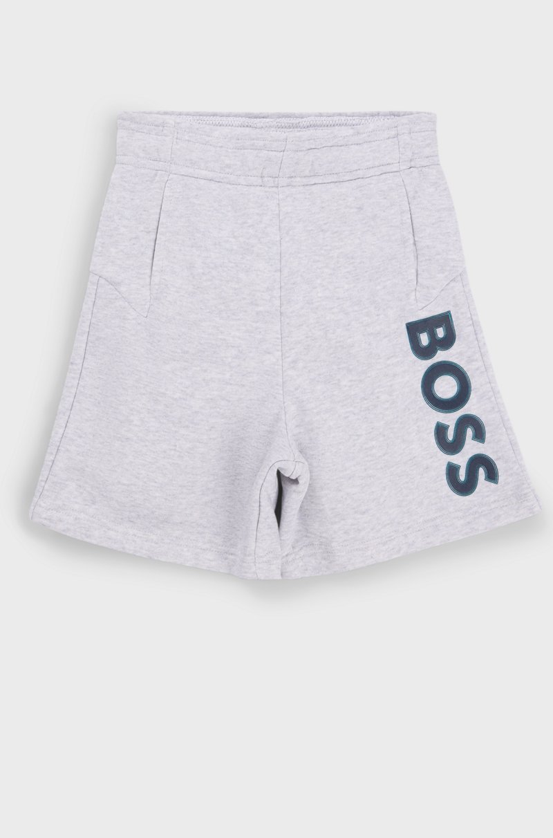 Hugo Boss Shorts de forro polar con logo estampado en alta definición para niños