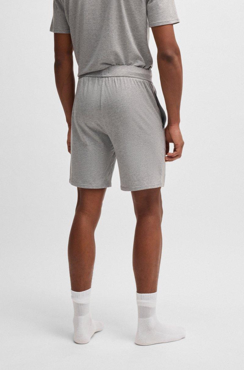 Hugo Boss Shorts De Pijama De Algodón Elástico Con Logo Estampado