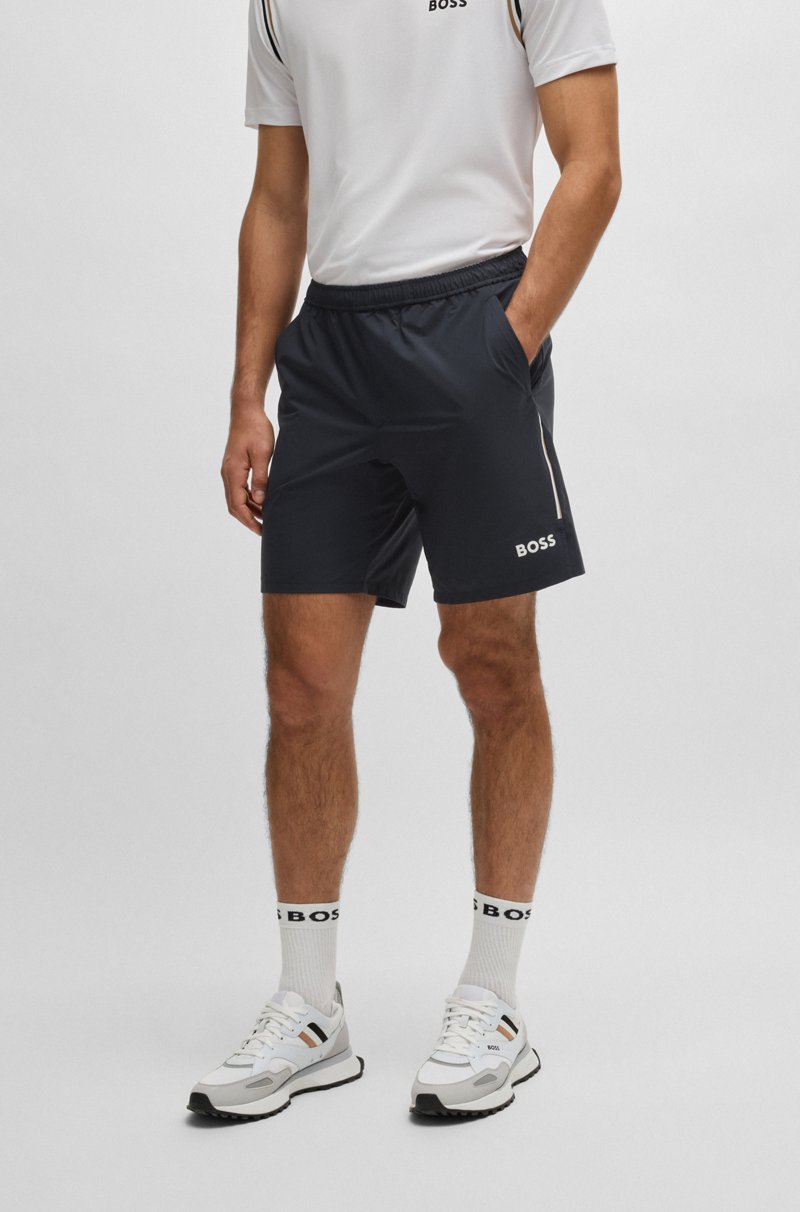 Hugo Boss Shorts de tenis activos en tejido multielástico