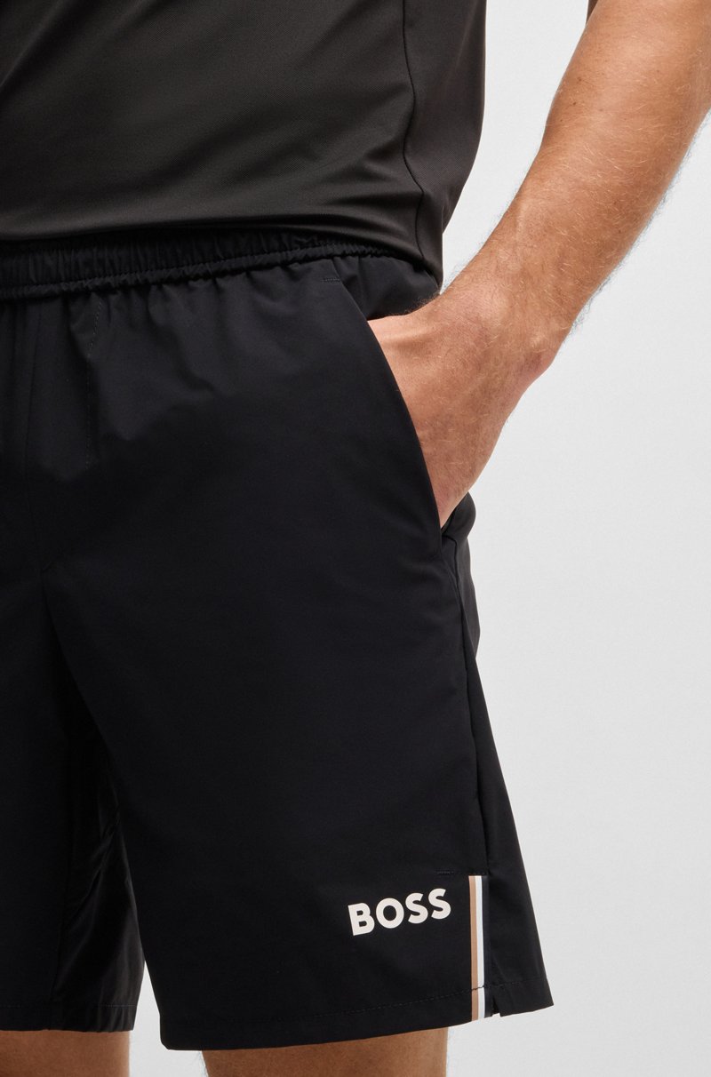 Hugo Boss Shorts De Tenis Activos En Tejido Superelástico De Secado Rápido