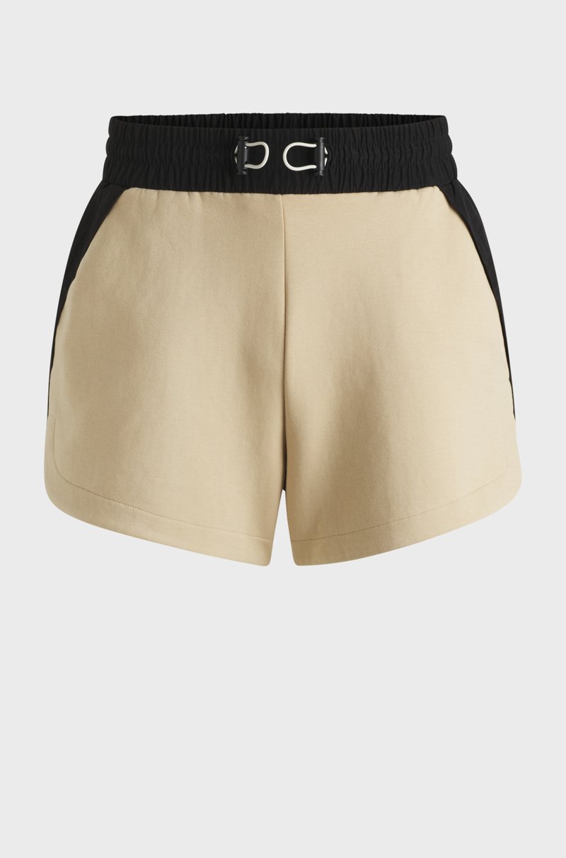 Hugo Boss Shorts deportivos de algodón con parte trasera en contraste