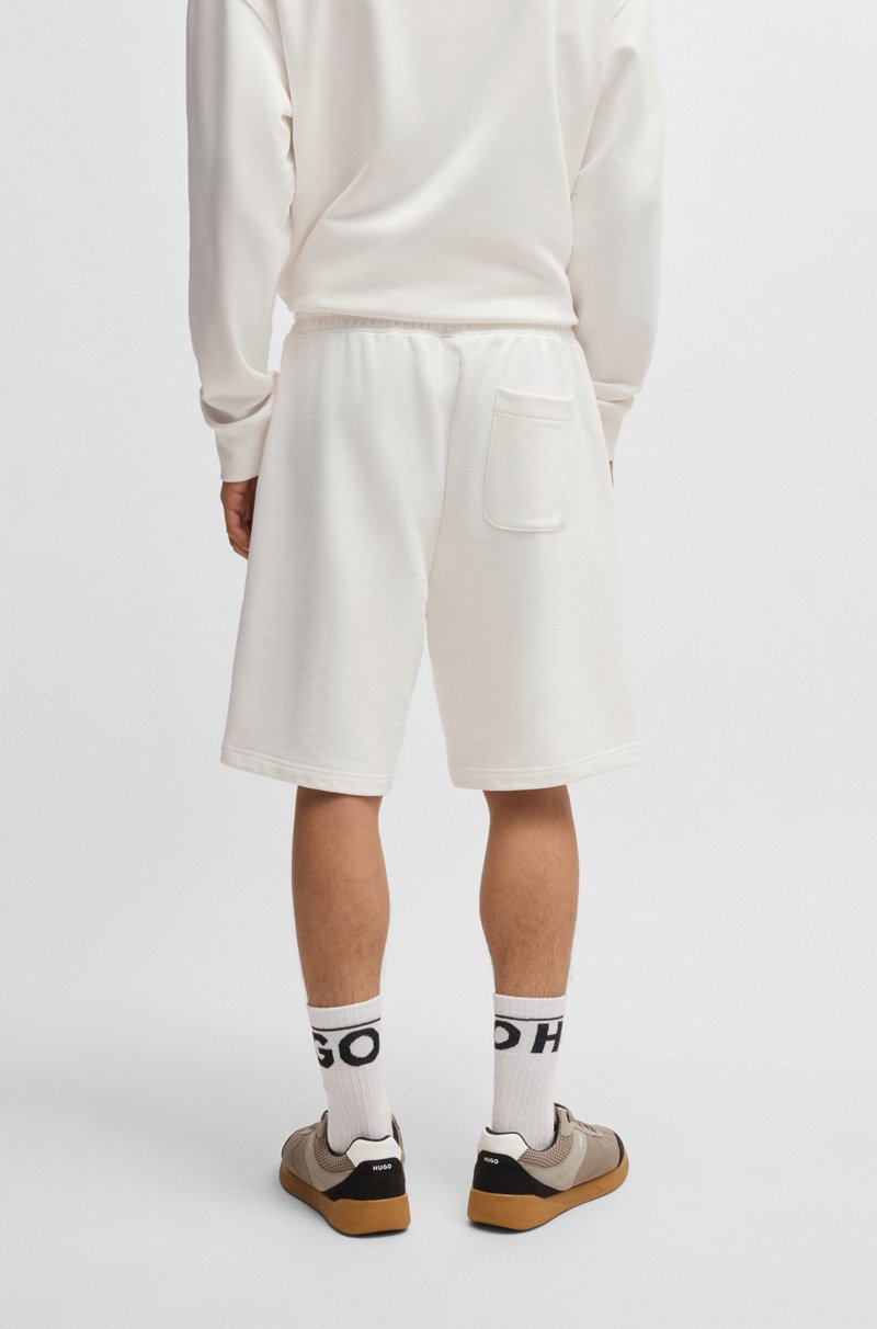 Hugo Boss Shorts En Felpa De Algodón Con Logo Bordado