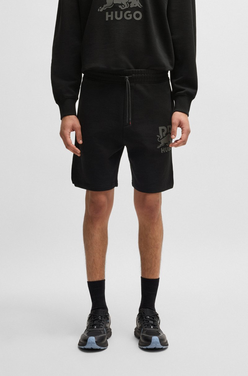 Hugo Boss Shorts HUGO x RB en felpa de algodón con logo en carbono sutil