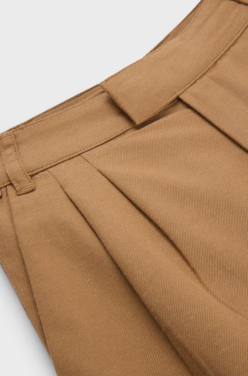 Hugo Boss Shorts Loose Fit Para Niños En Sarga De Algodón