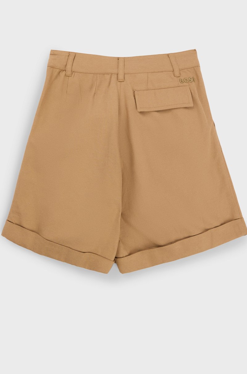 Hugo Boss Shorts Loose Fit Para Niños En Sarga De Algodón