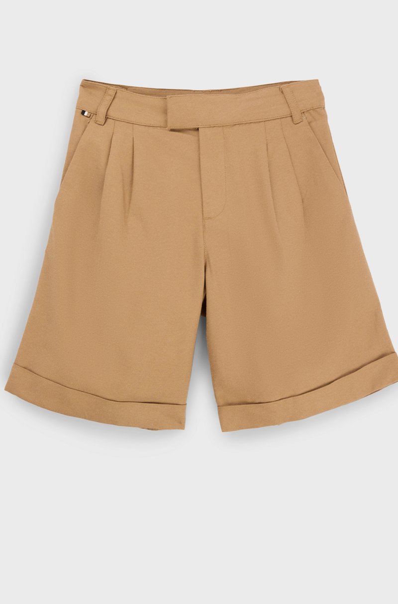Hugo Boss Shorts loose fit para niños en sarga de algodón