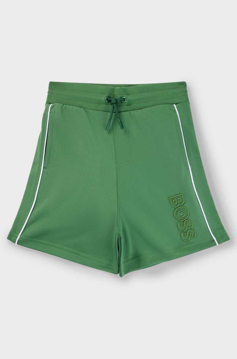Hugo Boss Shorts para niños con cordón y logo bordado