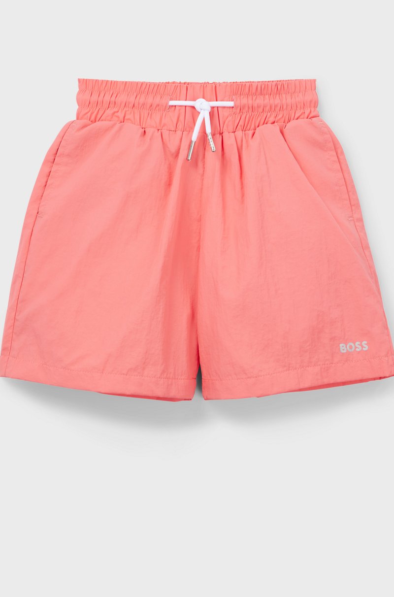 Hugo Boss Shorts para niños con logo de efecto metalizado