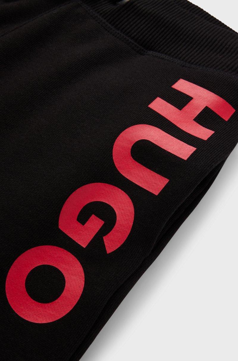 Hugo Boss Shorts Para Niños En Algodón Con Logo Estampado