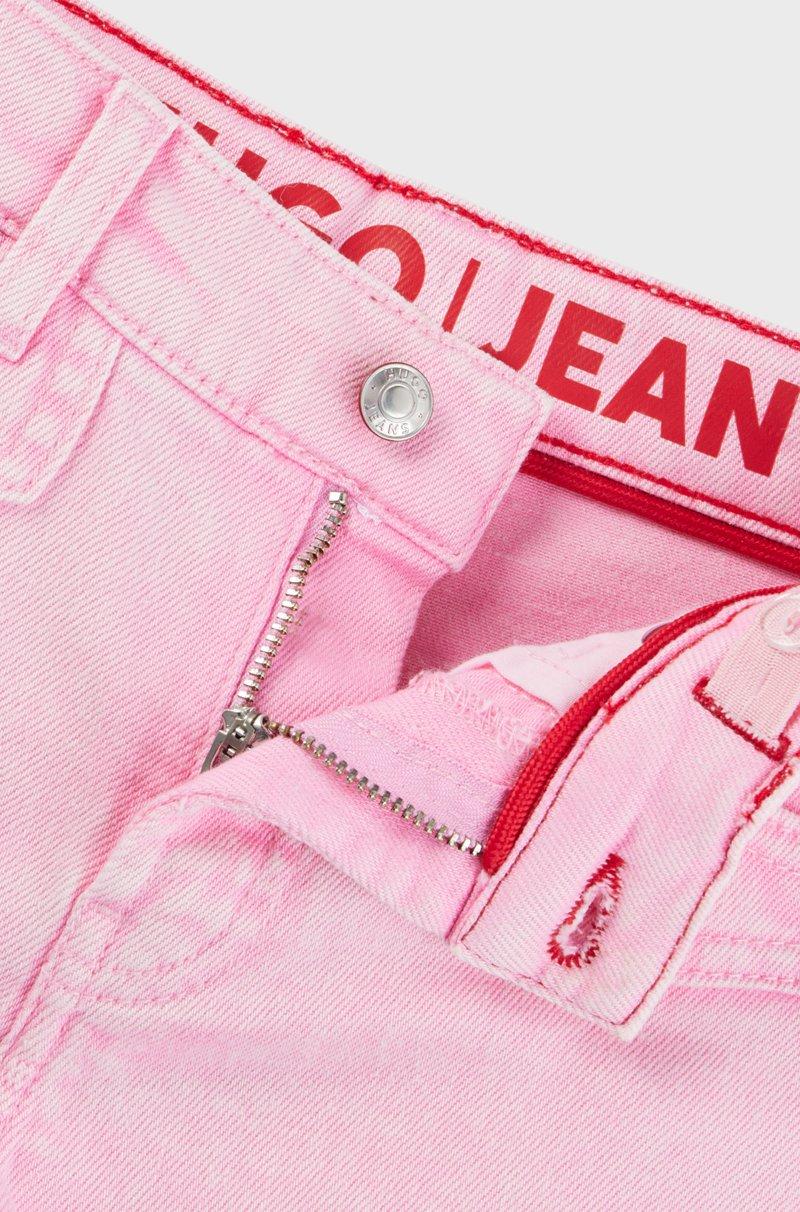 Hugo Boss Shorts Para Niños En Denim Elástico Con Costuras Inspiradas En Los Wésterns