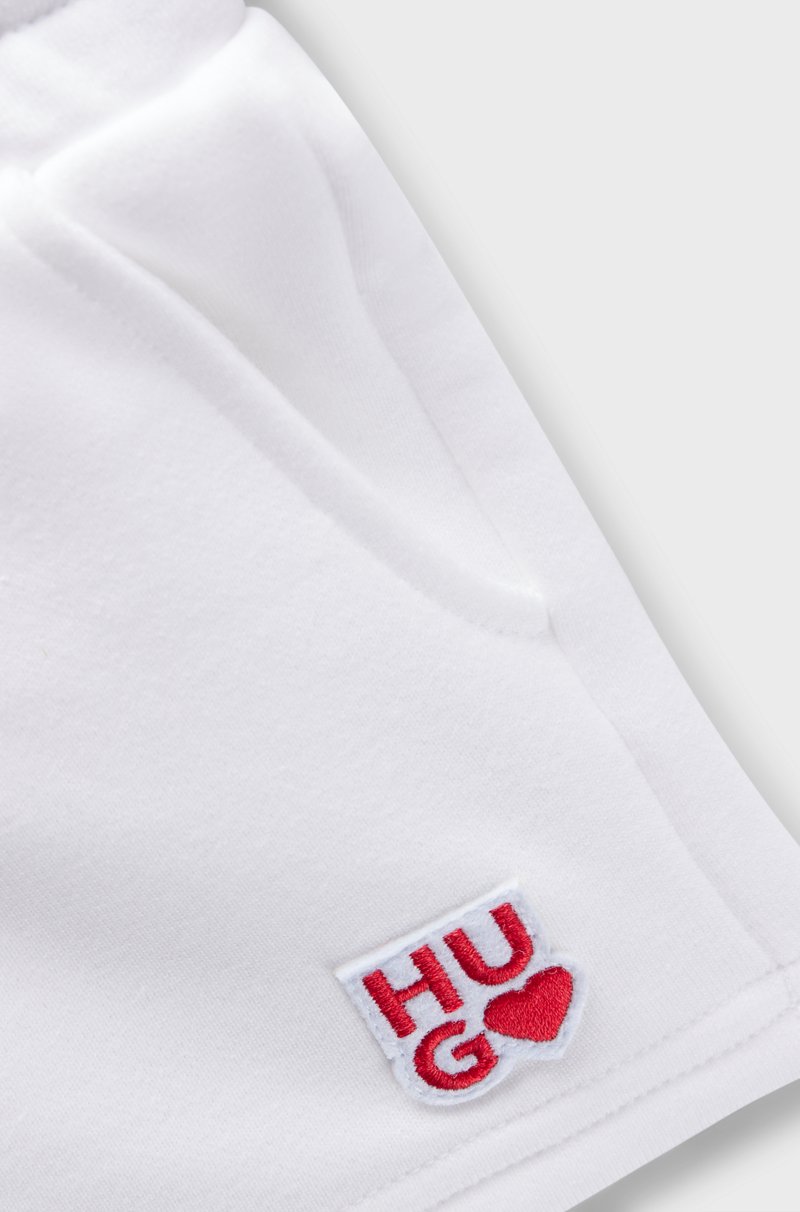Hugo Boss Shorts Para Niños En Felpa De Rizo Con Detalles De Logo