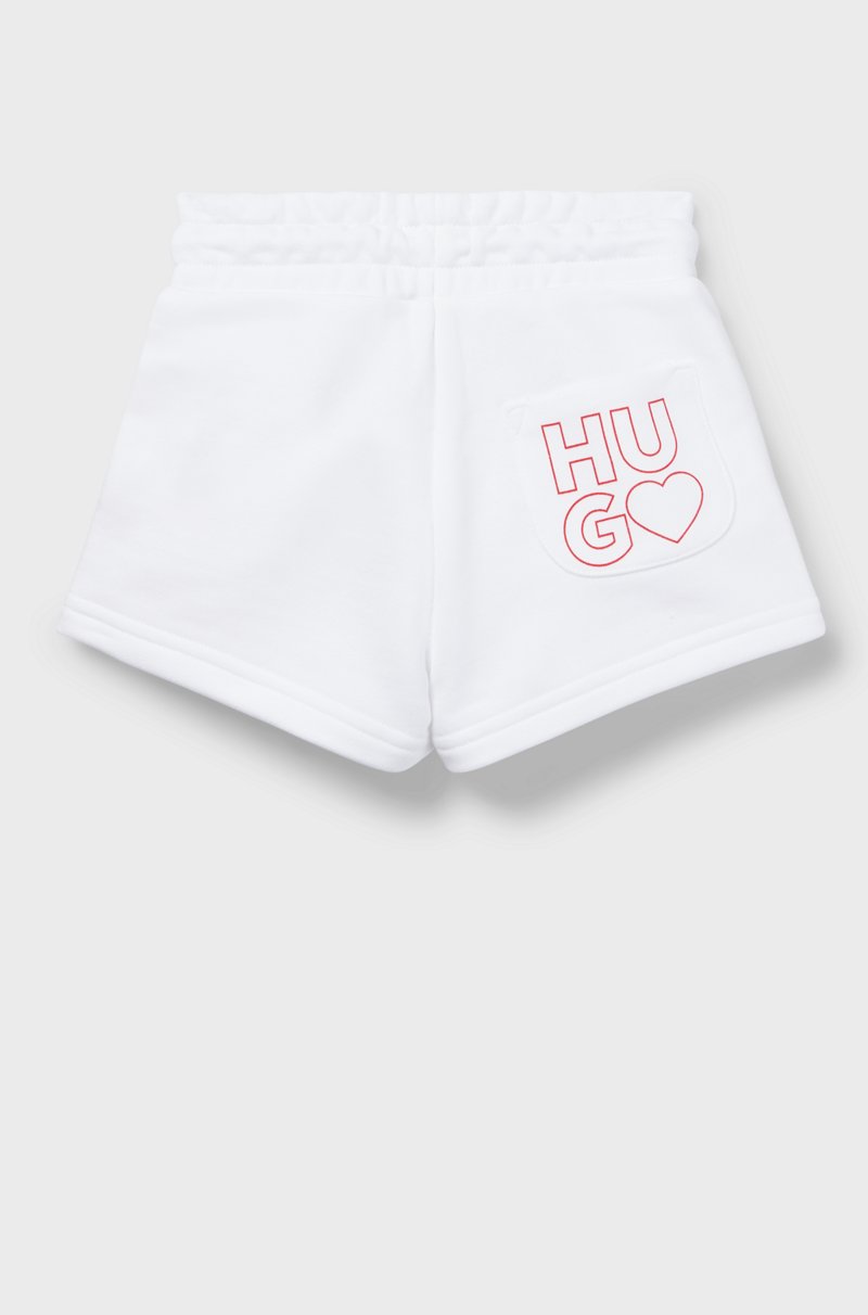 Hugo Boss Shorts Para Niños En Felpa De Rizo Con Detalles De Logo