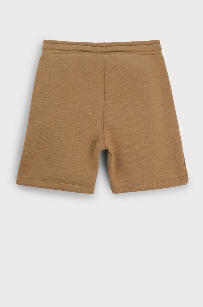 Hugo Boss Shorts Para Niños En Forro Polar Con Logo Estampado Vertical