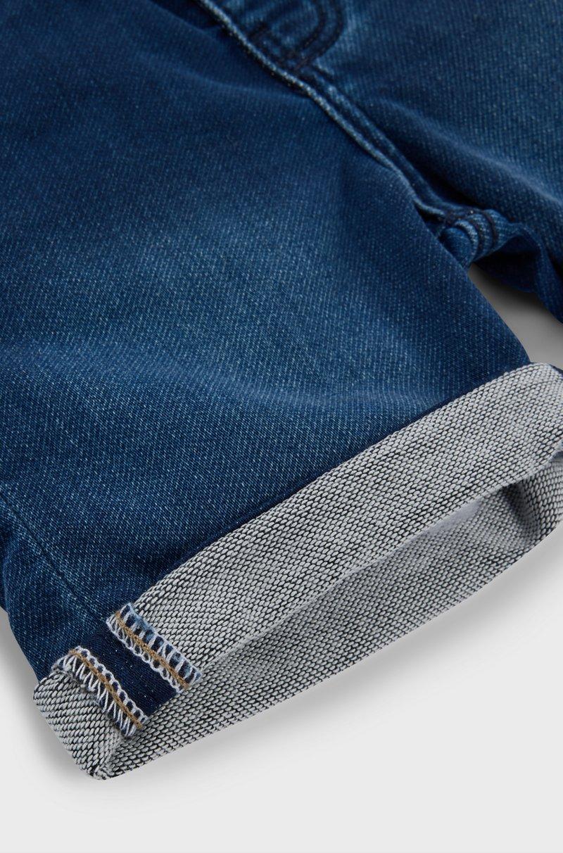 Hugo Boss Shorts Para Niños En Tejido De Punto Vaquero Elástico Azul
