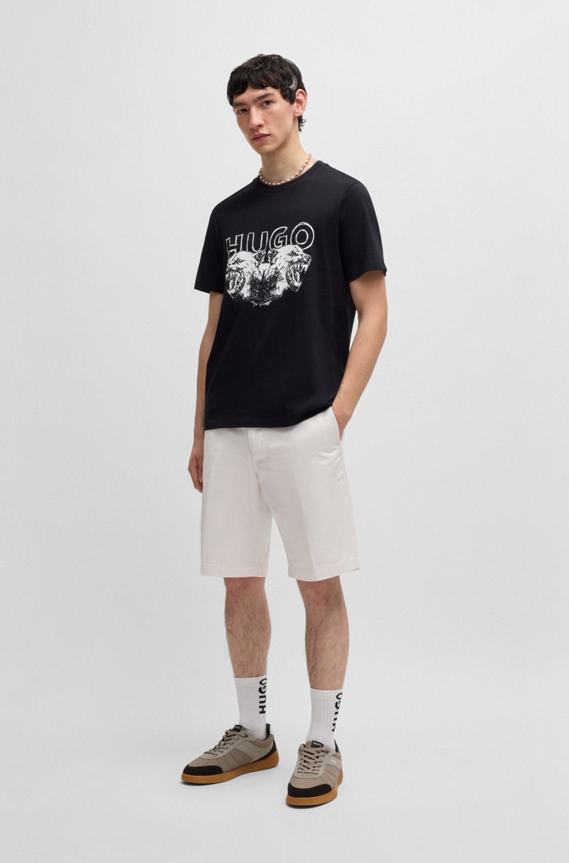 Hugo Boss Shorts Regular Fit Con Pernera Estrecha Y Bolsillos Abotonados