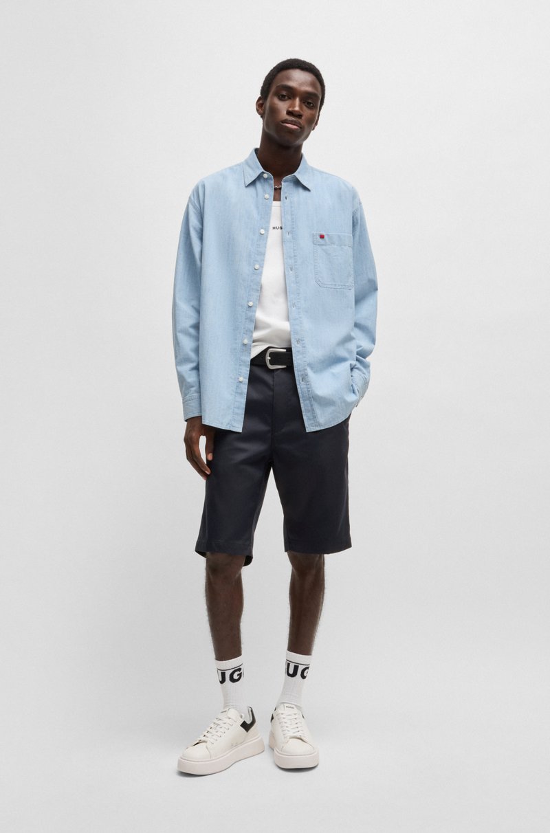 Hugo Boss Shorts Regular Fit Con Pernera Estrecha Y Bolsillos Abotonados