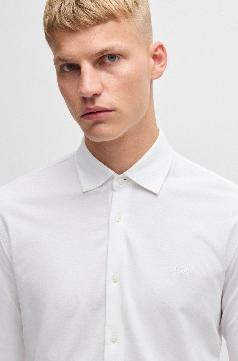 Hugo Boss Shorts Regular Fit En Felpa De Algodón Con Insignia De Logo