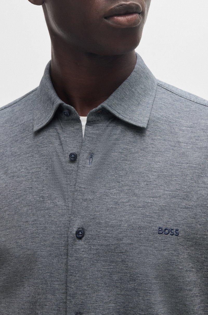 Hugo Boss Shorts Regular Fit En Felpa De Algodón Con Insignia De Logo