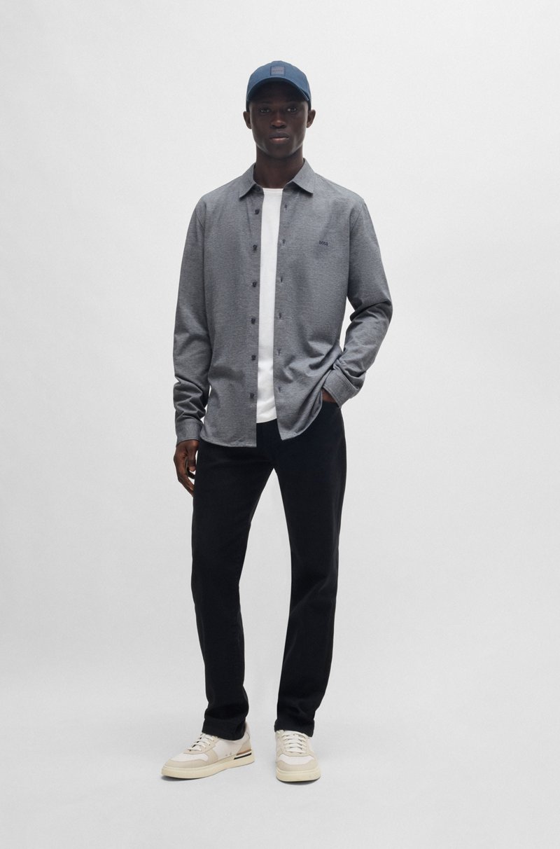 Hugo Boss Shorts Regular Fit En Felpa De Algodón Con Insignia De Logo