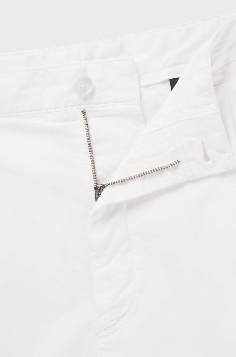 Hugo Boss Shorts Relaxed Fit De Sarga De Algodón Elástico