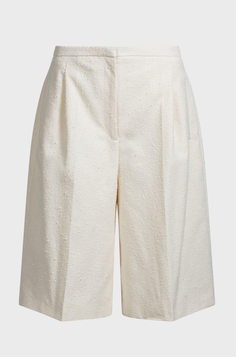 Hugo Boss Shorts relaxed fit en bouclé de algodón italiano