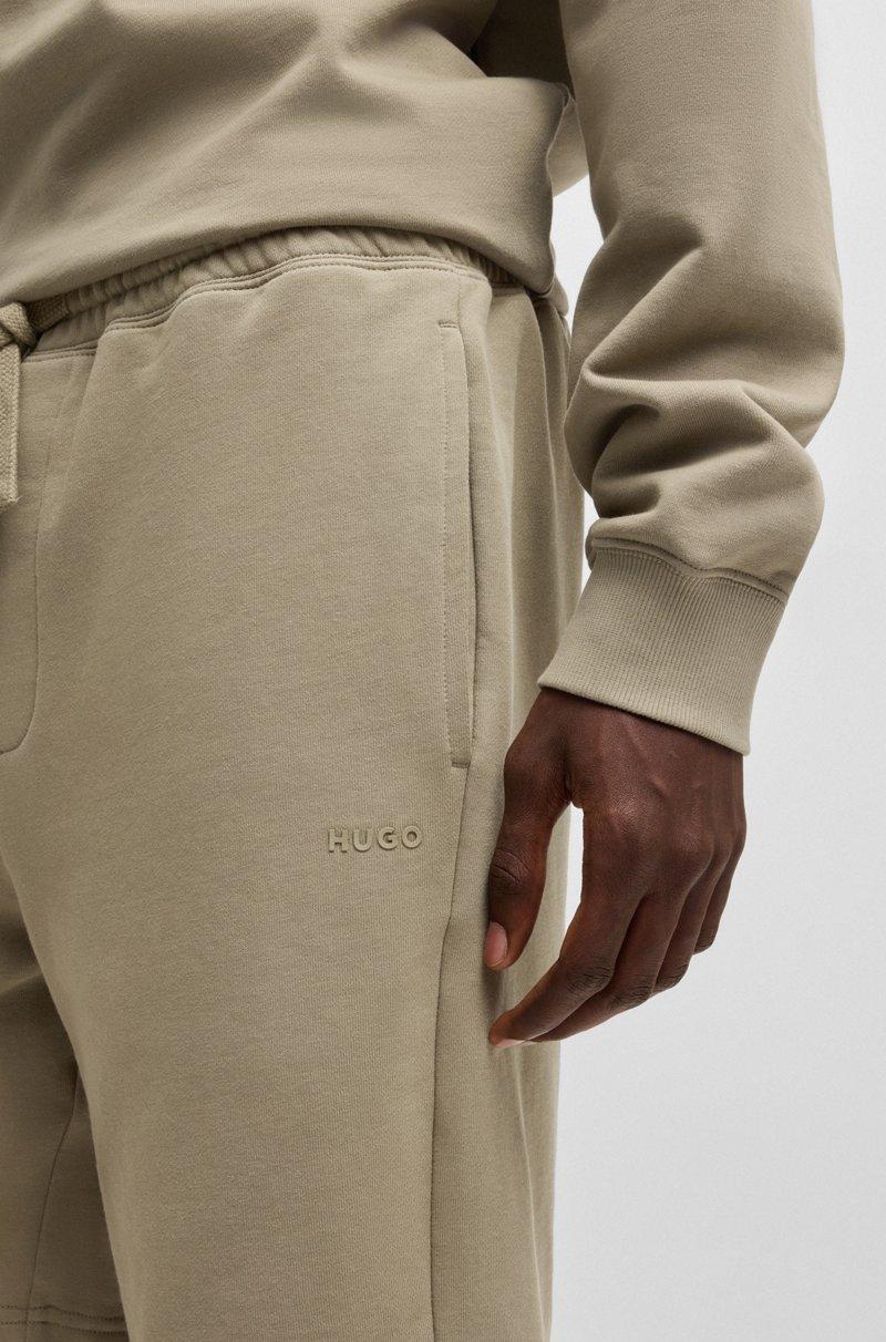 Hugo Boss Shorts Relaxed Fit En Felpa De Algodón Con Logo Estampado