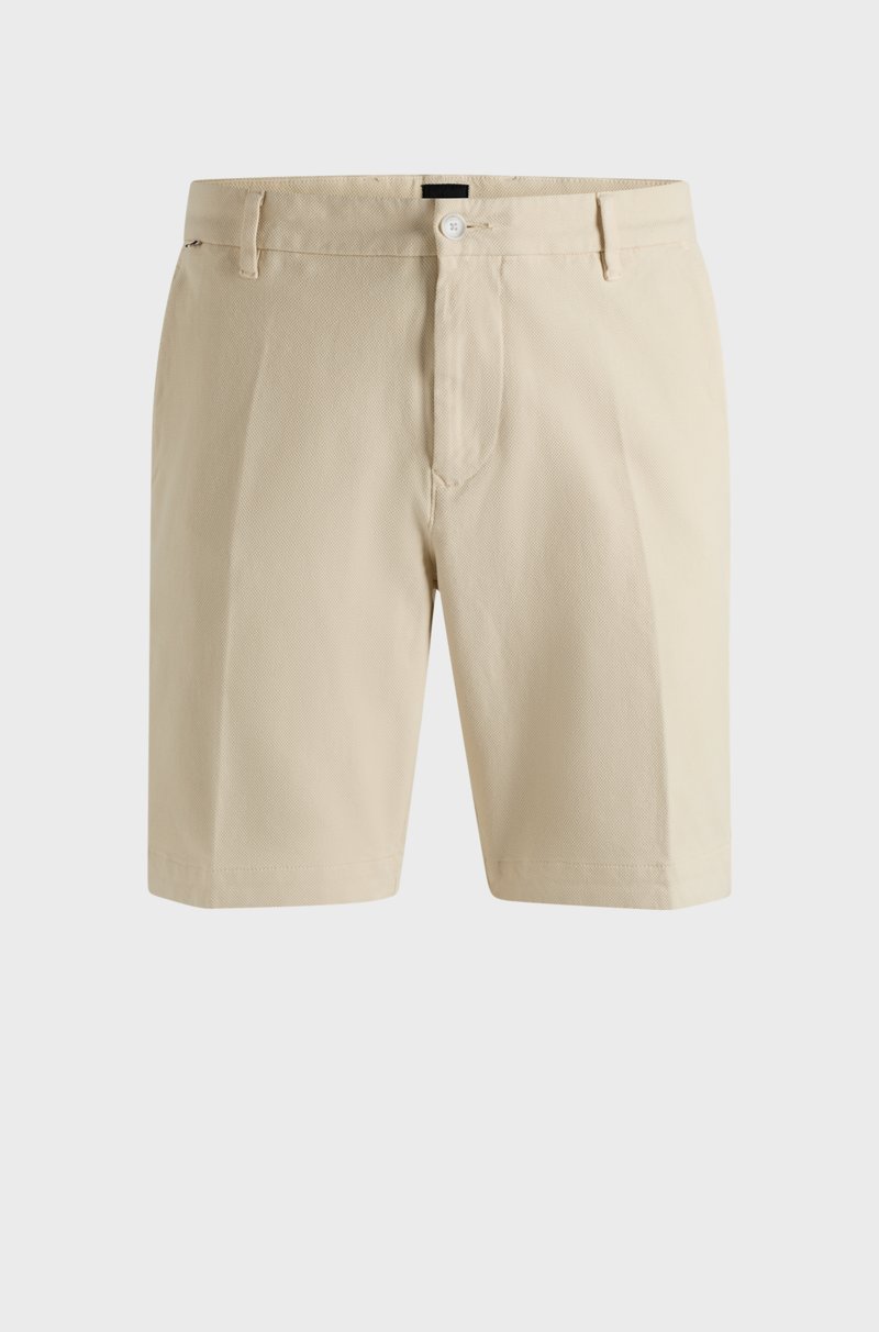 Hugo Boss Shorts slim fit de algodón elástico con estructura