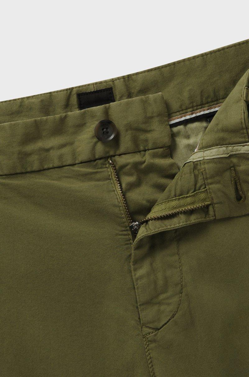 Hugo Boss Shorts Slim Fit De Sarga De Algodón Elástico